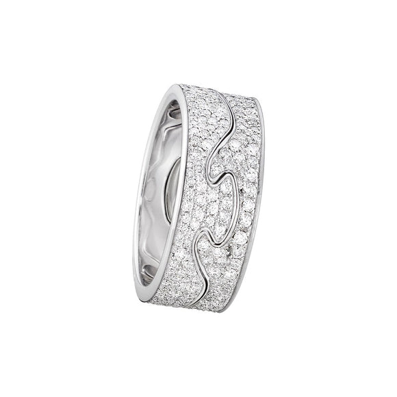 Georg Jensen Fusion 18ct White Gold Diamond Three Piece Ring, Fusion-20000331-20000331.