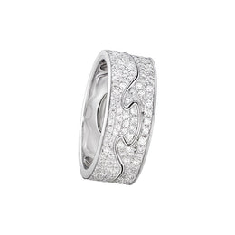 Georg Jensen Fusion 18ct White Gold Diamond Three Piece Ring, Fusion-20000331-20000331.