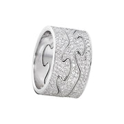 Georg Jensen Fusion 18ct White Gold Diamond Three Piece Ring, Fusion-20000331-20000332-20000331.