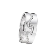 Georg Jensen Fusion 18ct White Gold Diamond Two Piece Ring, Fusion-20000289-20000624.