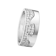 Georg Jensen Fusion 18ct White Gold Diamond Two Piece Ring, Fusion-20000331-20000289.