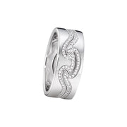 Georg Jensen Fusion 18ct White Gold Diamond Two Piece Ring, Fusion-20000624-20000624.