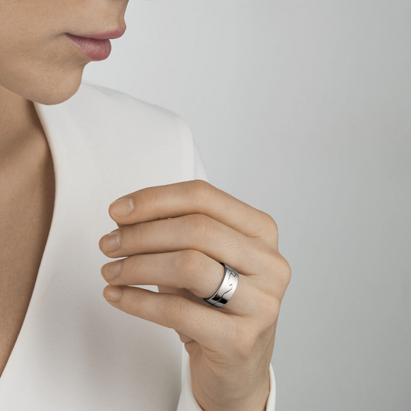 Georg Jensen Fusion 18ct White Gold End Ring, 20000289.