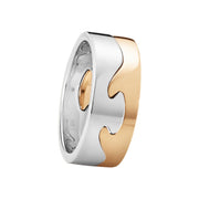 Georg Jensen Fusion 18ct White and Rose Gold Two Piece Ring, Fusion-20000289-20000293.