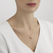 Georg Jensen Fusion 18ct Yellow, White and Rose Gold 0.19ct Diamond Necklace, 10016421.