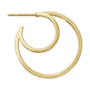 Georg Jensen Halo 18ct Yellow Gold 0.64ct Diamond Large Hoop Earrings 10014067