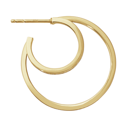 Georg Jensen Halo 18ct Yellow Gold 0.64ct Diamond Large Hoop Earrings 10014067