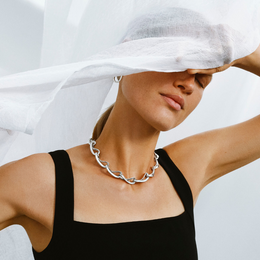 Georg Jensen Infinity Sterling Silver Necklace. 3532802.