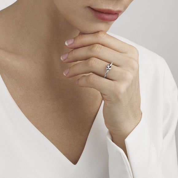 Georg Jensen Love Knot Sterling Silver Ring 2000021700