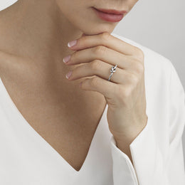 Georg Jensen Love Knot Sterling Silver Ring 2000021700