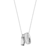 Georg Jensen Magic 18ct White Gold 0.19ct Diamond Charm Necklace D