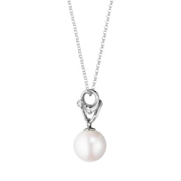 Georg Jensen Magic 18ct White Gold Diamond Pearl Necklace 10009353