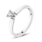 Georg Jensen Magic 18ct White Gold Diamond Solitaire Ring 20000457