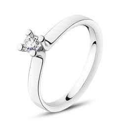 Georg Jensen Magic 18ct White Gold Diamond Solitaire Ring 20000457