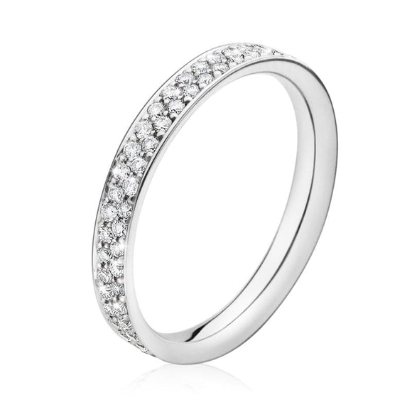 Georg Jensen Magic 18ct White Gold Pave-Set Diamond Band Ring. 20000285.