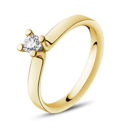 Georg Jensen Magic 18ct Yellow Gold Diamond Solitaire Ring 20000456