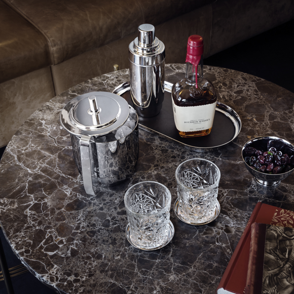 Georg Jensen Manhattan Ice Bucket With Tongs. 3586086.