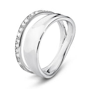 Georg Jensen Marcia Sterling Silver 0.17ct Diamond Ring 20000425