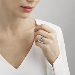 Georg Jensen Marcia Sterling Silver 0.17ct Diamond Ring, 20000425.