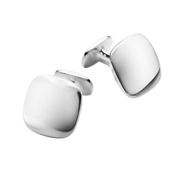 Georg Jensen Men's Classic Sterling Silver Domed Cushion Cufflinks, 10016945.