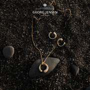 Georg Jensen Mercy 18ct Yellow Gold Diamond Hoop Earrings, 10017827.