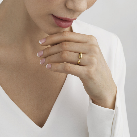 Georg Jensen Mercy 18ct Yellow Gold Mini Ring, 20000013.
