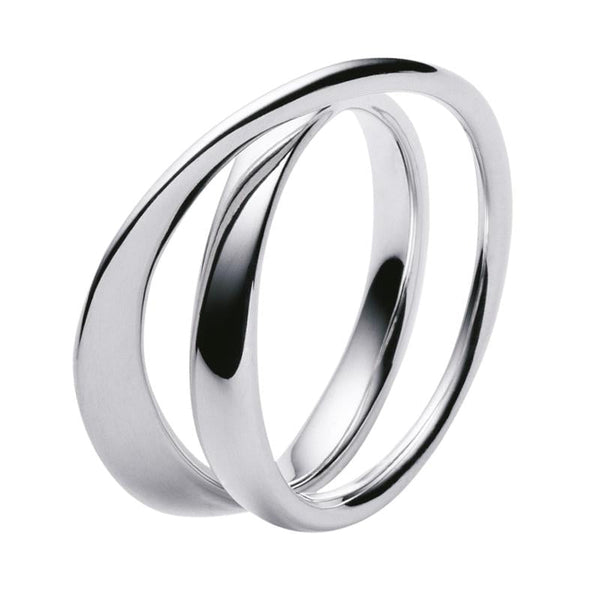 Georg Jensen Mobius Sterling Silver Crossover Ring 20000309