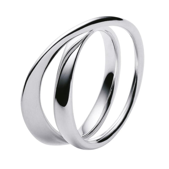 Georg Jensen Mobius Sterling Silver Crossover Ring 20000309