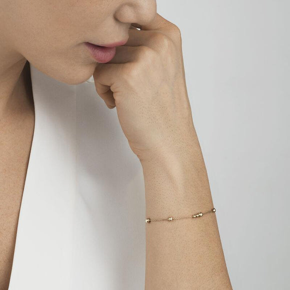 Georg Jensen Moonlight Grapes 18ct Rose Gold Beaded Bracelet, 10013673.