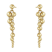 Georg Jensen Moonlight Grapes 18ct Yellow Gold Diamond Drop Earrings, 20000671.