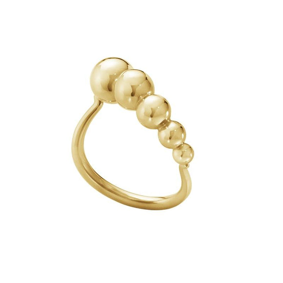 Georg Jensen Moonlight Grapes 18ct Yellow Gold Graduating Ring, 20000077_P.