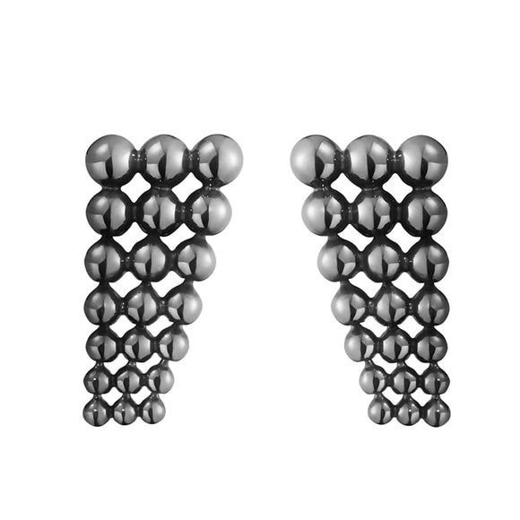 Georg Jensen Moonlight Grapes Oxidised Sterling Silver Earrings Pair 20001450-20001450