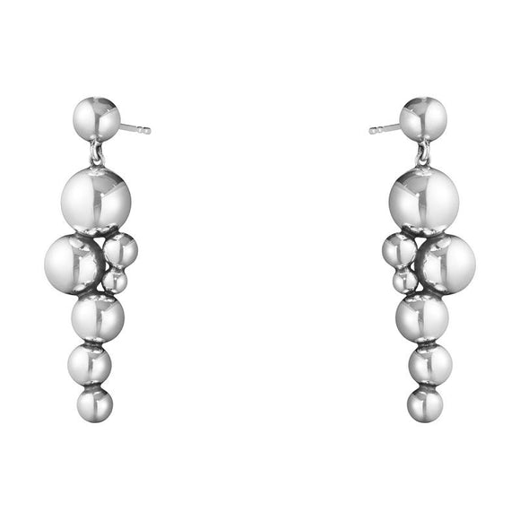 Georg Jensen Moonlight Grapes Sterling Silver Drop Earrings, 10019037.
