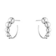 Georg Jensen Moonlight Grapes Sterling Silver Hoop Earrings, 20001006.