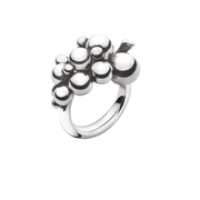 Georg Jensen Moonlight Grapes Sterling Silver Small Dress Ring 20000333
