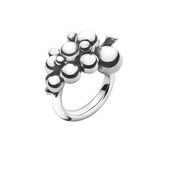 Georg Jensen Moonlight Grapes Sterling Silver Small Dress Ring 20000333
