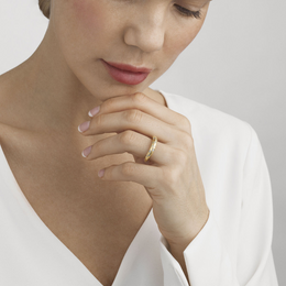 Georg Jensen Offspring 18ct Yellow Gold 0.14ct Diamond Ring, 20000071.