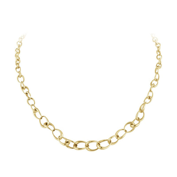 Georg Jensen Offspring 18ct Yellow Gold Graduated Link Necklace, 20000993