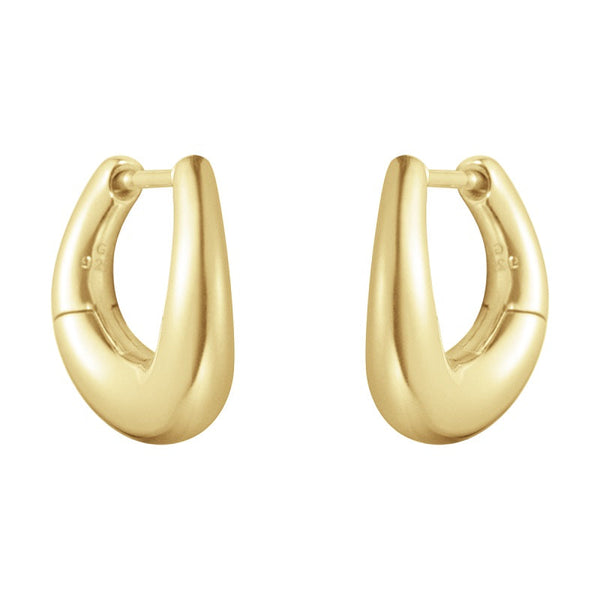 Georg Jensen Offspring 18ct Yellow Gold Hoop Earrings, 20000995