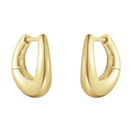 Georg Jensen Offspring 18ct Yellow Gold Hoop Earrings, 20000995