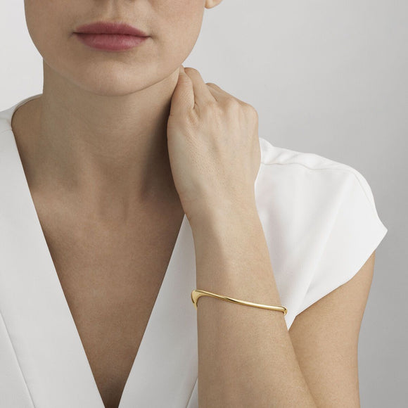 Georg Jensen Offspring 18ct Yellow Gold Open Bangle 20000036