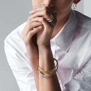 Georg Jensen Offspring 18ct Yellow Gold Open Bangle 20000036