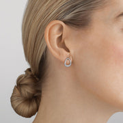 Georg Jensen Offspring Sterling Silver 0.19ct Diamond Earrings, 10015849.