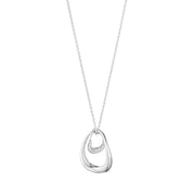 Georg Jensen Offspring Sterling Silver Diamond Pave Necklace, 10015848.
