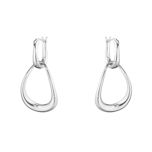 Georg Jensen Offspring Sterling Silver Drop Earrings 10012754