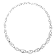Georg Jensen Reflect Sterling Silver Graduated Links Necklace 20001095