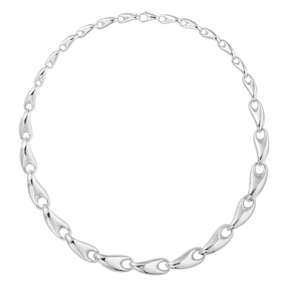 Georg Jensen Reflect Sterling Silver Graduated Links Necklace 20001095
