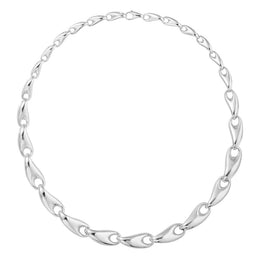 Georg Jensen Reflect Sterling Silver Graduated Links Necklace 20001095
