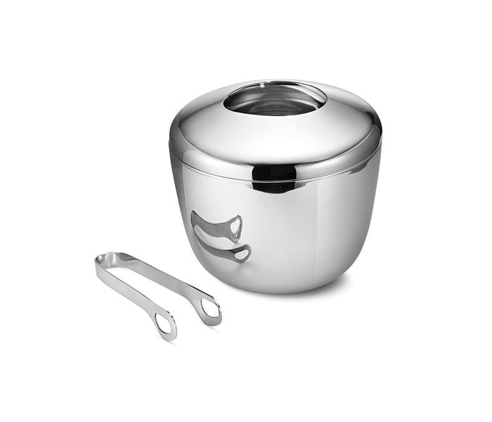 Georg Jensen Sky Stainless Steel Ice Bucket and Tongs. 3586375.