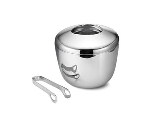 Georg Jensen Sky Stainless Steel Ice Bucket and Tongs. 3586375.